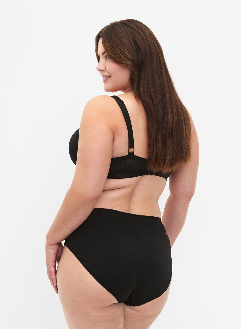 5-pack culottes en coton avec taille normale, Noir, Model image number 1