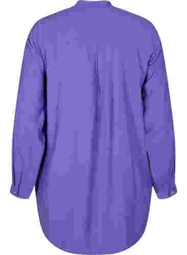 Chemise longue avec color-block, Purple Block, Packshot image number 1