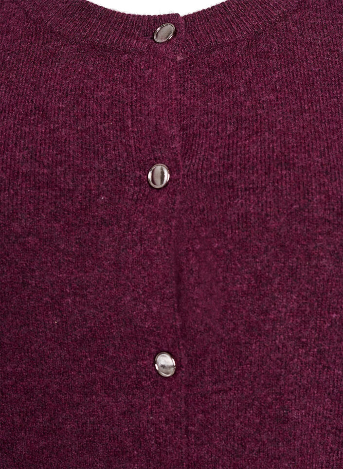 Gebreide kleding vest met korte mouwen, Donker Bordeaux, Packshot image number 2