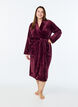 Peignoir en velours doux avec poches, Bordeaux fonc&eacute;, Model image number 0