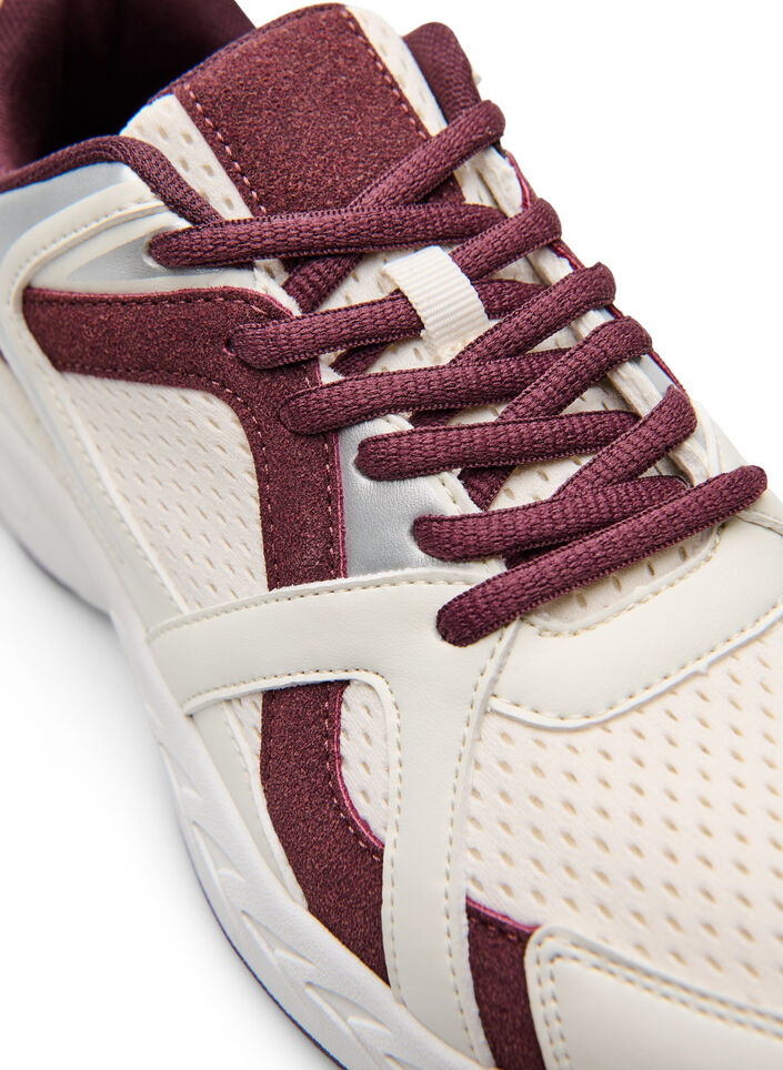 Sportieve sneakers met mesh, Rood, Packshot image number 3