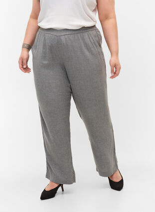 Pantalon classique avec poches, Grey Melange, Model image number 2