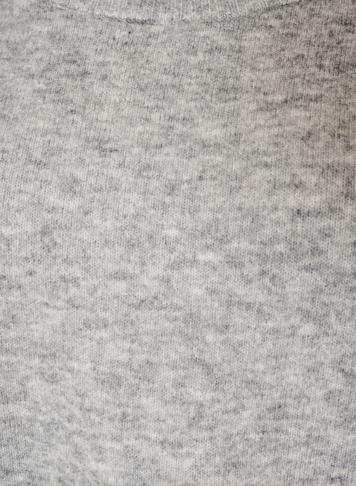 Blouse ample tricot&eacute;e en alpaga et laine, Gris, Packshot image number 2