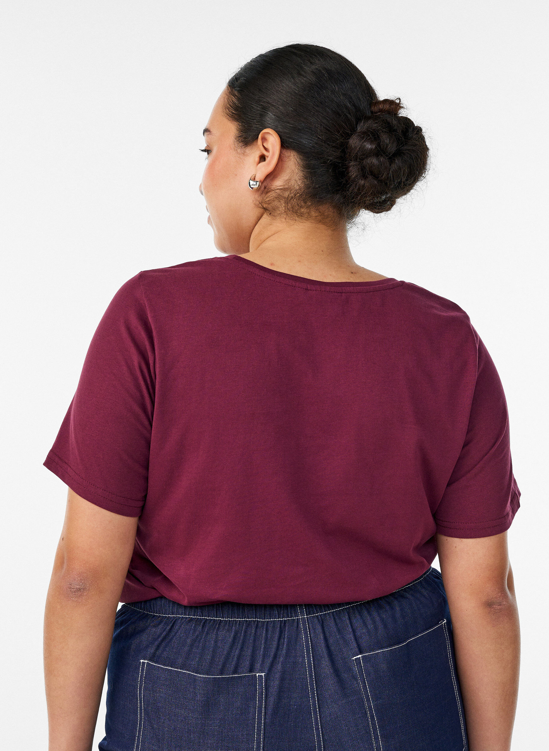 ZizziT-shirt imprim&eacute;, Bordeaux, Model image number 2