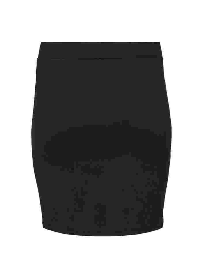 Jupe ajustée avec dentelle, Black, Packshot image number 1