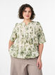 Blouse imprim&eacute;e &agrave; manches 1/2, Vert clair, Model image number 0