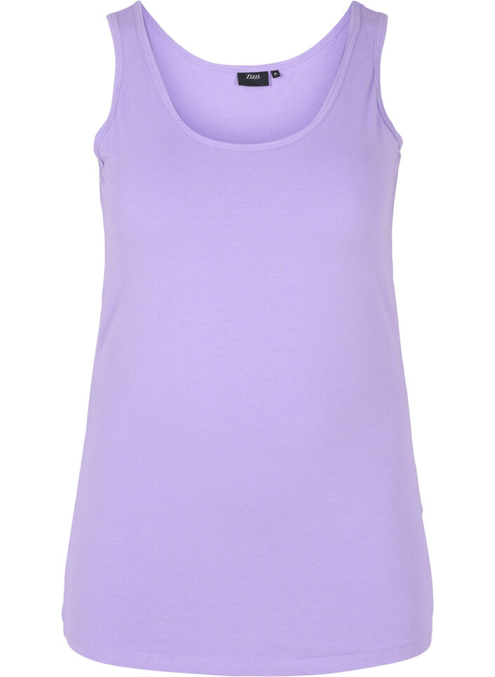 Haut basique en coton, Paisley Purple, Packshot image number 0