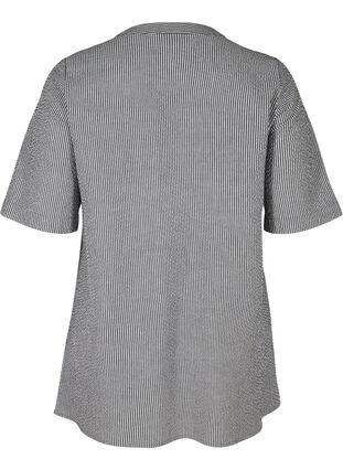 Tunique en coton à imprimé rayé, Black Stripe, Packshot image number 1