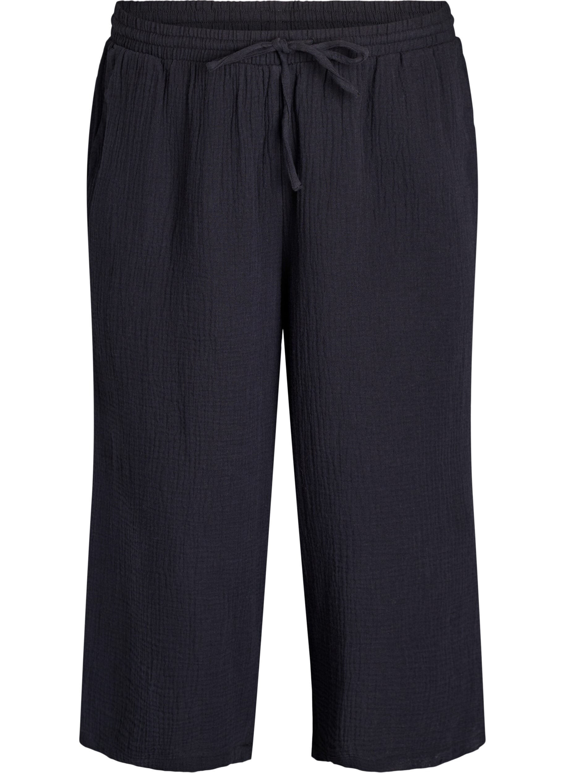 ZizziPantalon culotte taille haute, Noir, Packshot image number 0