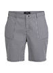 Gestreepte bermudashorts met hoge taille, Zwart, Packshot image number 0