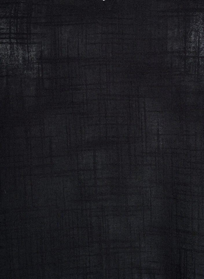 Losse blouse met kapmouwen, Zwart, Packshot image number 2