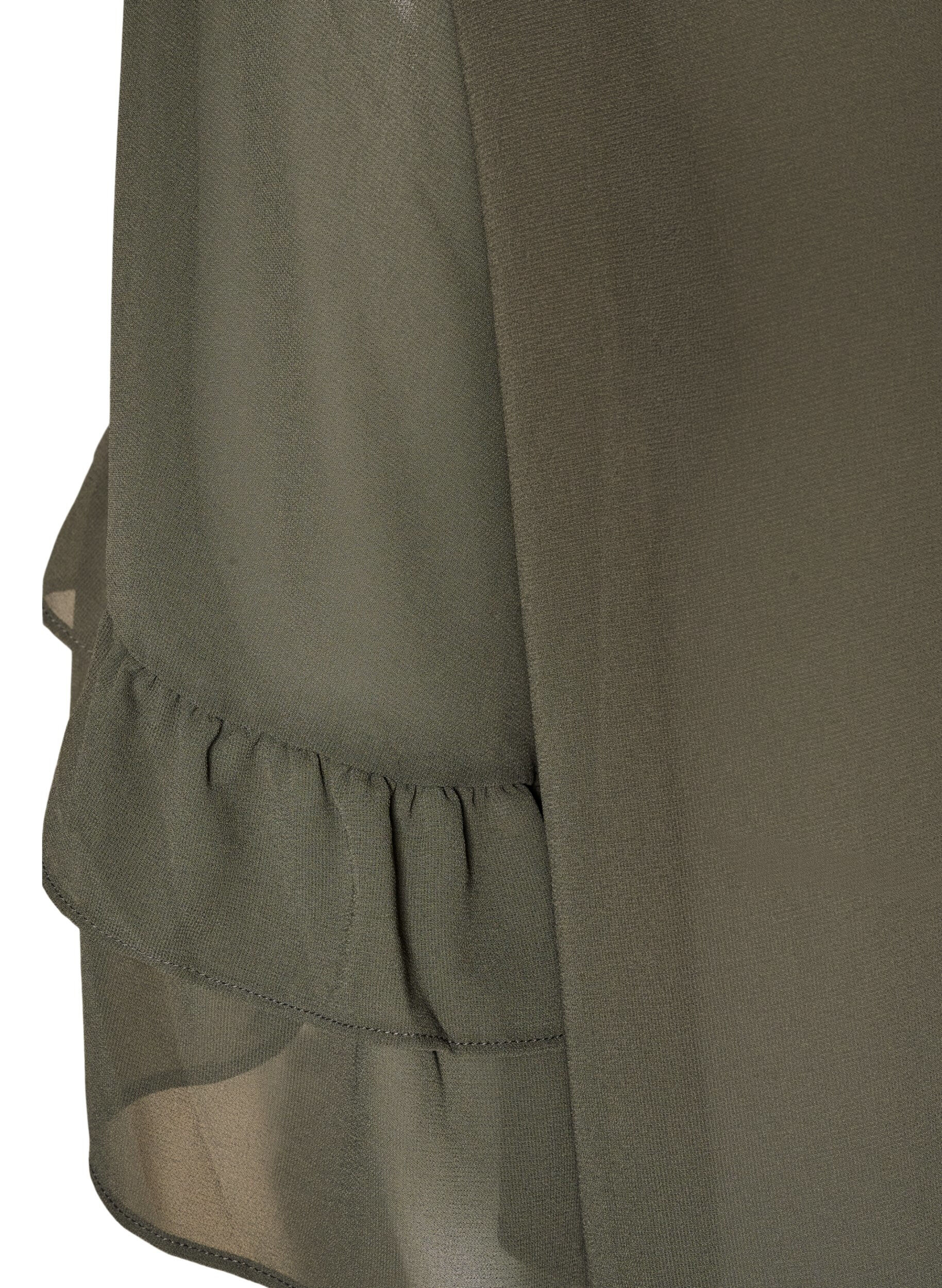 ZizziBlouse avec ruban &agrave; nouer et volants, Gris anthracite, Packshot image number 3