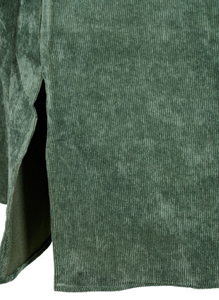 Robe en velours côtelé avec manches 3/4 et boutons., Deep Forest, Packshot image number 3