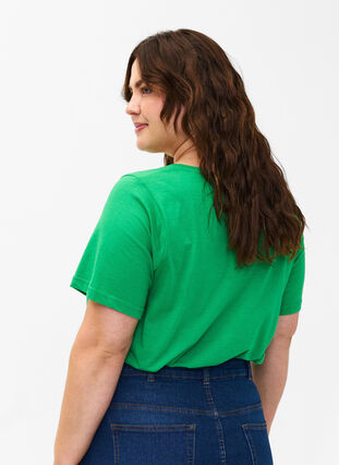 FLASH - T-shirt avec col en V, Kelly Green, Model image number 1
