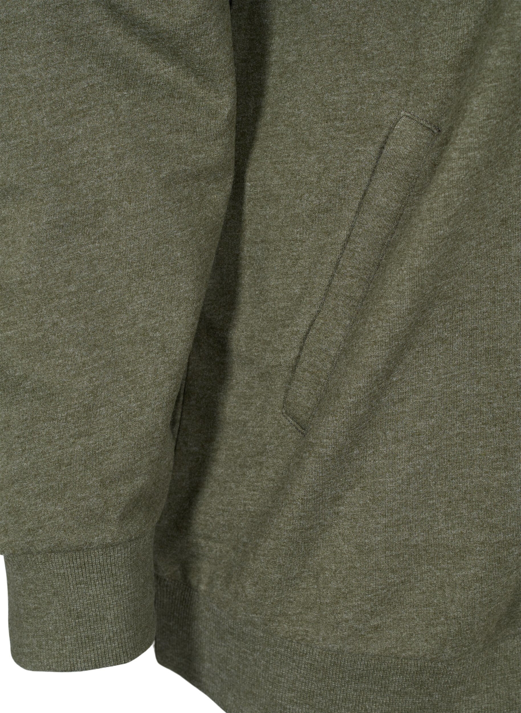 ZizziSweat vest met ritssluiting en capuchon, Forest Night, Packshot image number 3