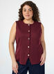 Blouse zonder mouwen met decoratieve knopen, Rood, Model image number 0