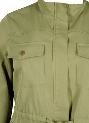 Veste militaire avec cordon à la taille, Aloe, Packshot image number 2