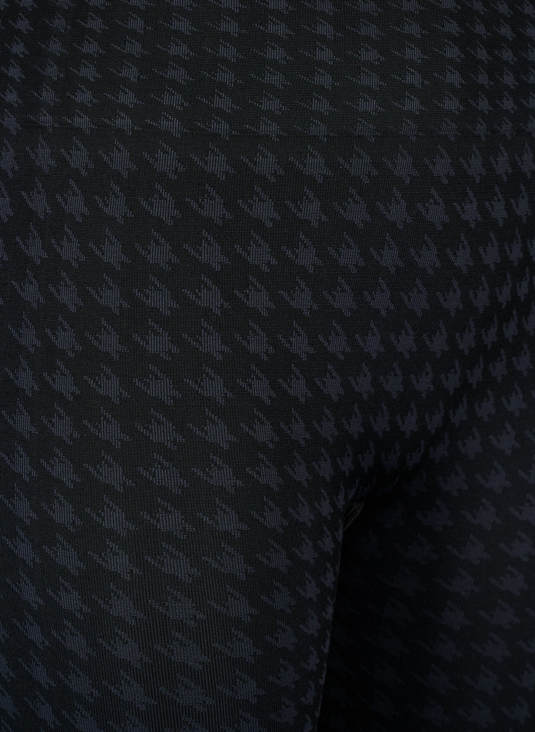 ZizziNaadloze legging in pied-de-poule patroon, Black w. Dark Grey, Packshot image number 2