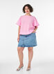 Blouse coupe ballon avec manches papillon, Rose, Model image number 1