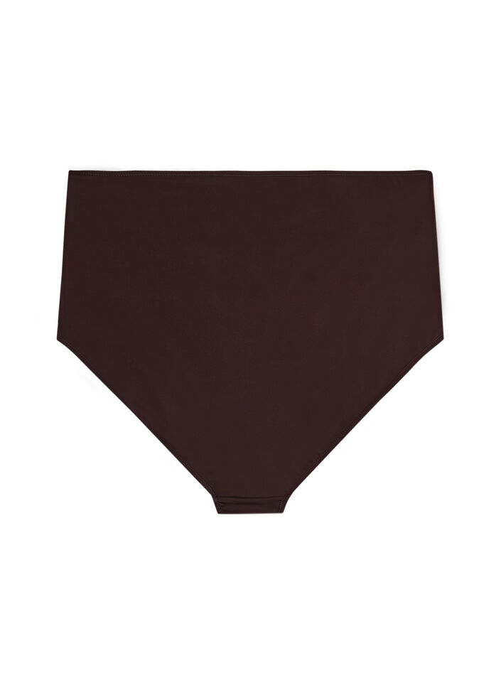 Bas de bikini &agrave; taille haute, Marron, Packshot image number 1