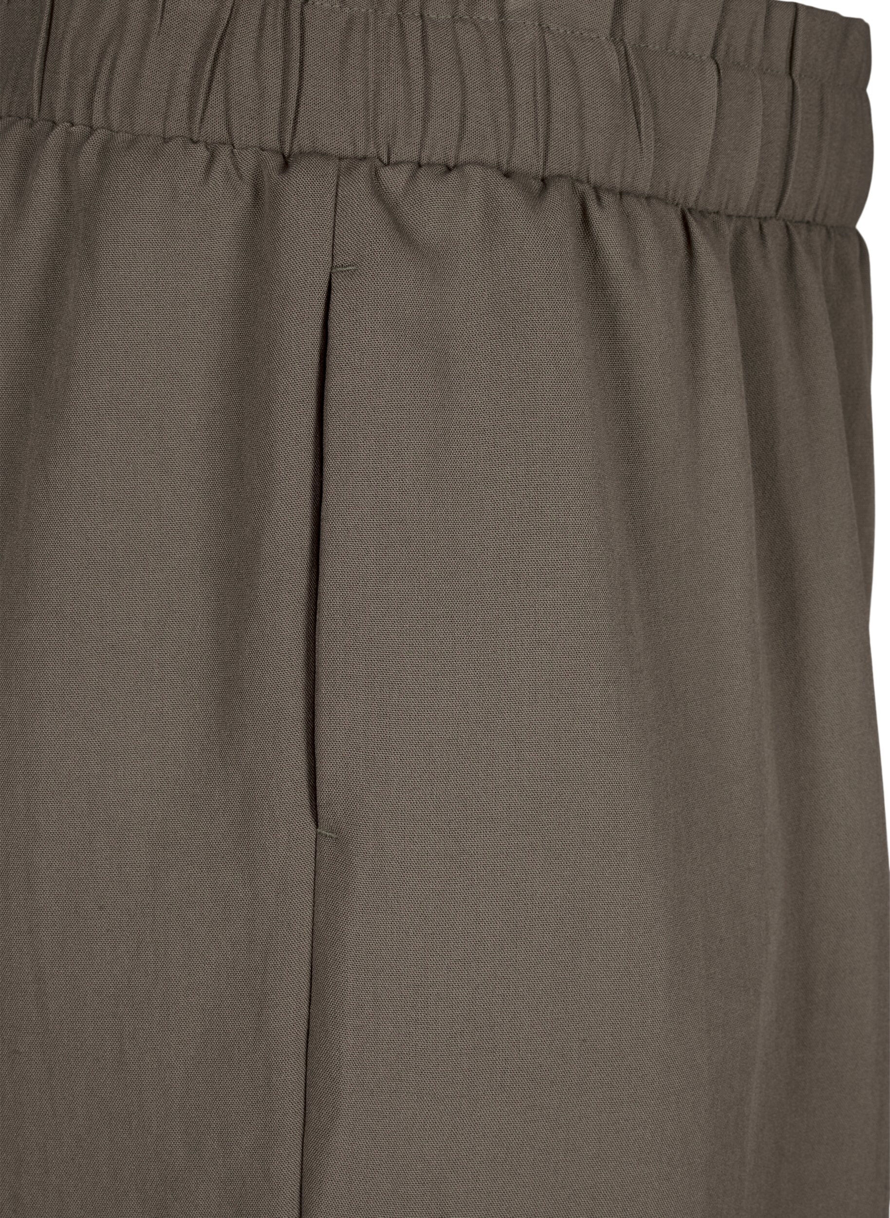 Zizzi Short ample en viscose, Chocolate Chip, Packshot image number 2