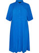Robe chemise mi-longue &agrave; manches courtes, Bleu, Packshot image number 0