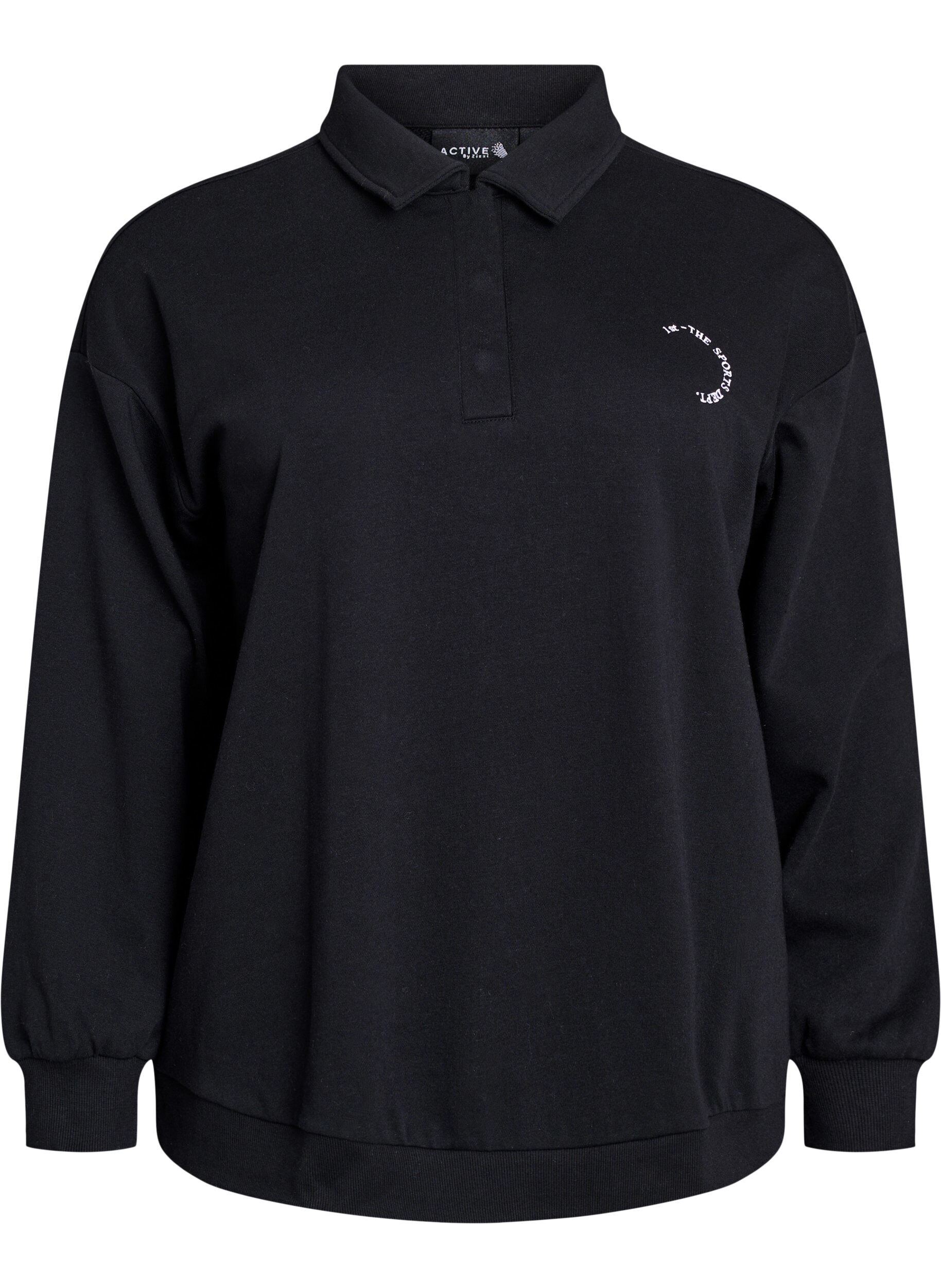 Sporty sweatshirt met kraag