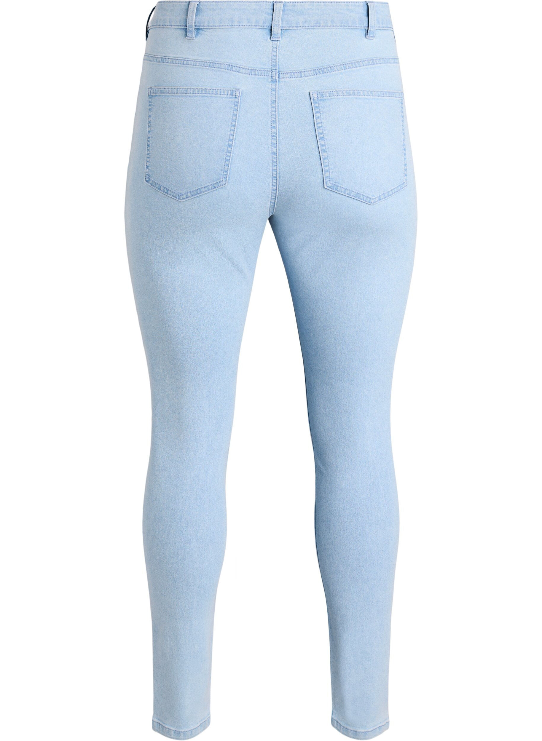 ZizziAmy super slim fit jeans met hoge taille, Blauw, Packshot image number 1