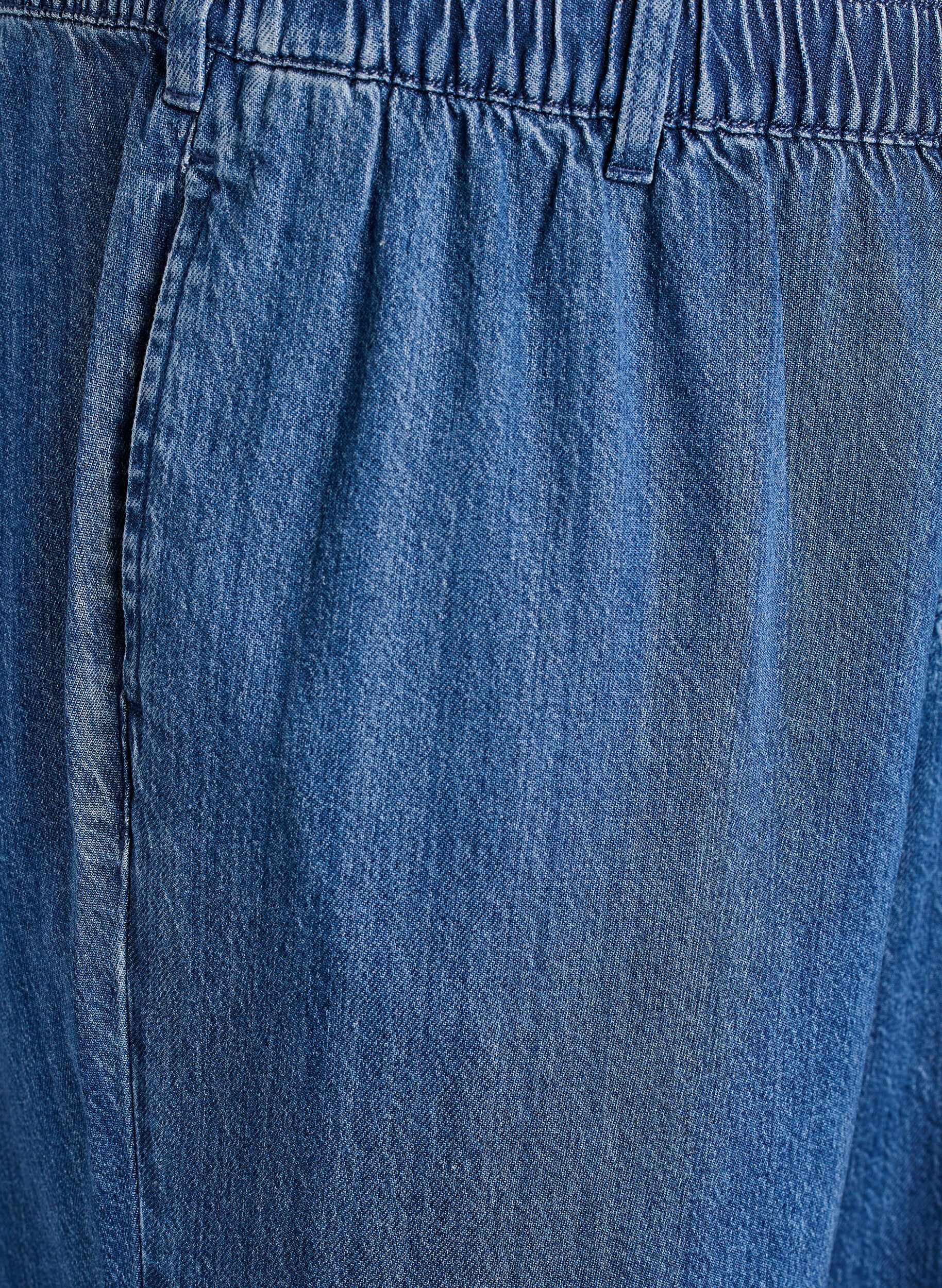 ZizziBrede jeans met een elastische tailleband, Blauw, Packshot image number 2