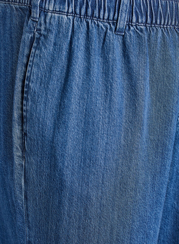 Jean large avec taille élastiquée, Bleu, Packshot image number 2