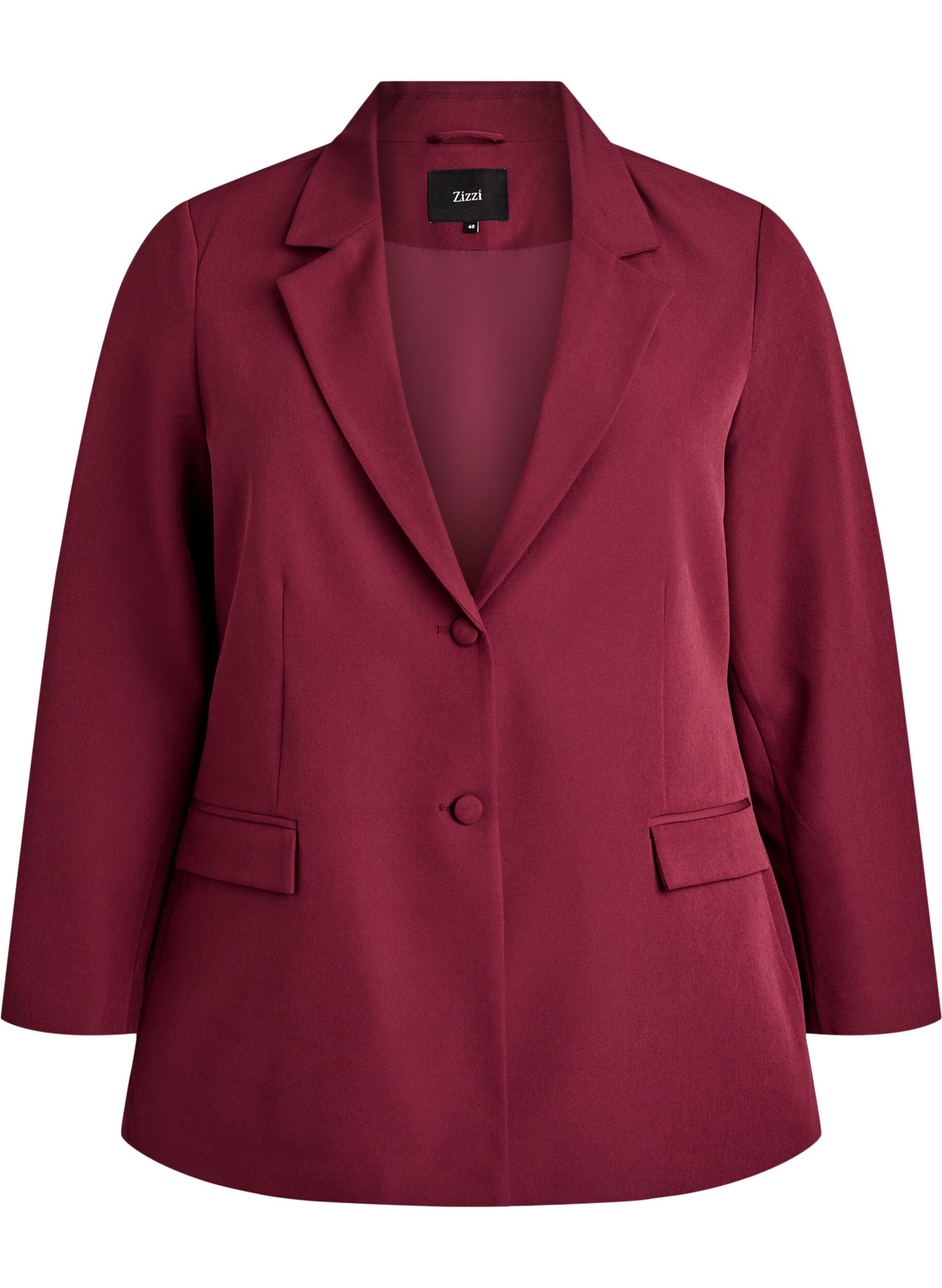 ZizziKlassieke blazer met knoopsluiting, Rood, Packshot image number 0