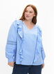 Blouse met ruffels en veters, Blauw, Model image number 0