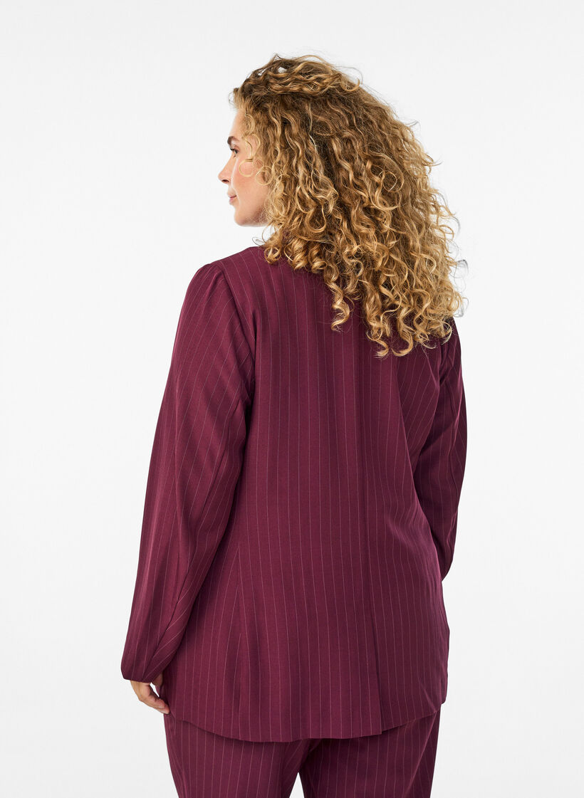 Blazer avec poches et fentes, Bordeaux, Model image number 2