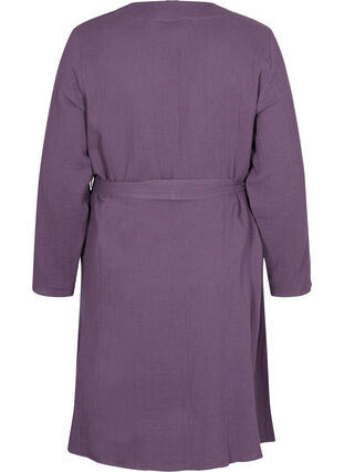 Robe de chambre en coton avec ceinture à nouer, Vintage Violet, Packshot image number 1