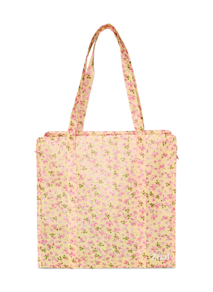 Sac de magasinage avec fermeture &eacute;clair, Jaune clair, Packshot image number 1