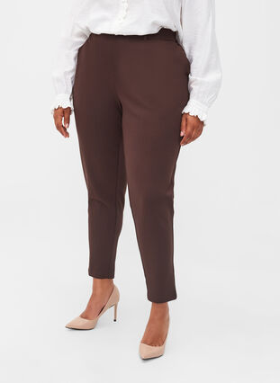 Pantalon court avec poches et  cordon de serrage réglable, Coffee Bean, Model image number 2