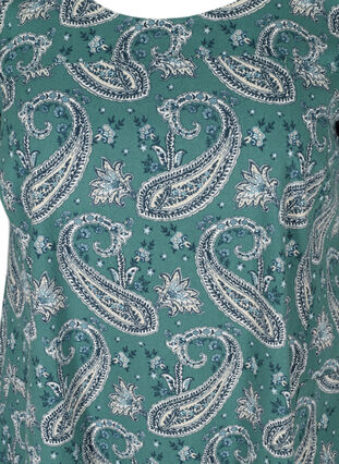 Katoenen jurk met korte mouwen en print, Paisley, Packshot image number 2