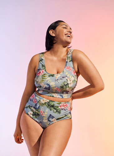 Bas de bikini taille haute avec imprimé, Kolyptus Print, Image image number 0