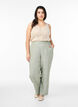 Linnen en viscose broek met losse pasvorm, Groen, Model image number 1