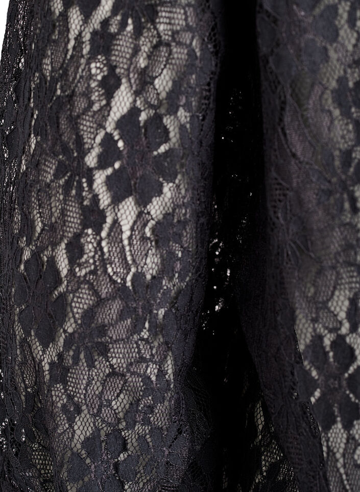 Blouse en dentelle avec manches 3/4, Noir, Packshot image number 3