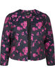 Jacquard jas met bloemenprint, Black w. Red Rose, Packshot image number 0