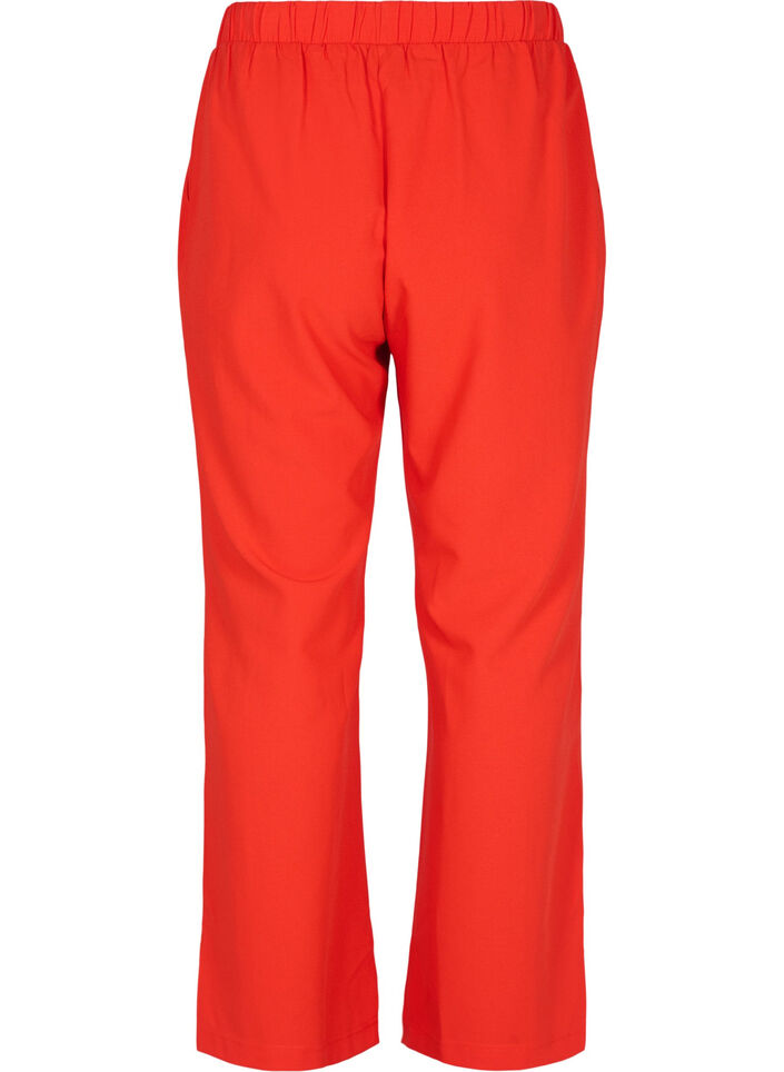 Pantalon évasé avec taille élastiquée, Rouge, Packshot image number 1
