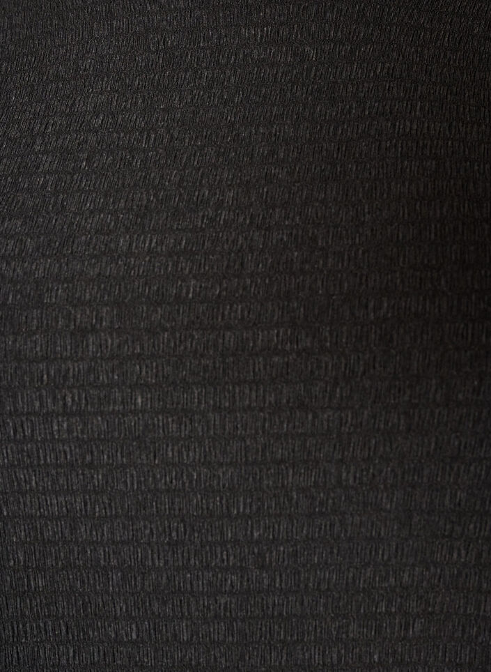 Blouse textur&eacute;e avec bords ondul&eacute;s, Noir, Packshot image number 2