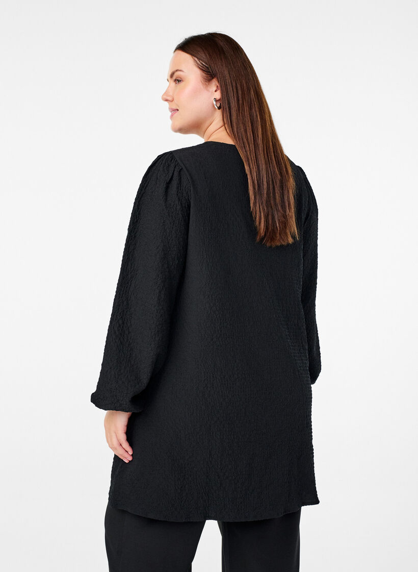 FLASH - Tuniek met lange mouwen en een ronde hals, Zwart, Model image number 2