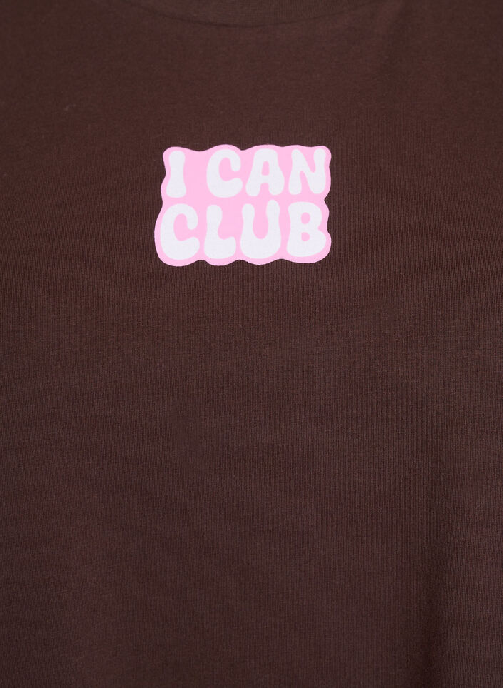 Sportief T-shirt in biologische katoen, Bruin, Packshot image number 2