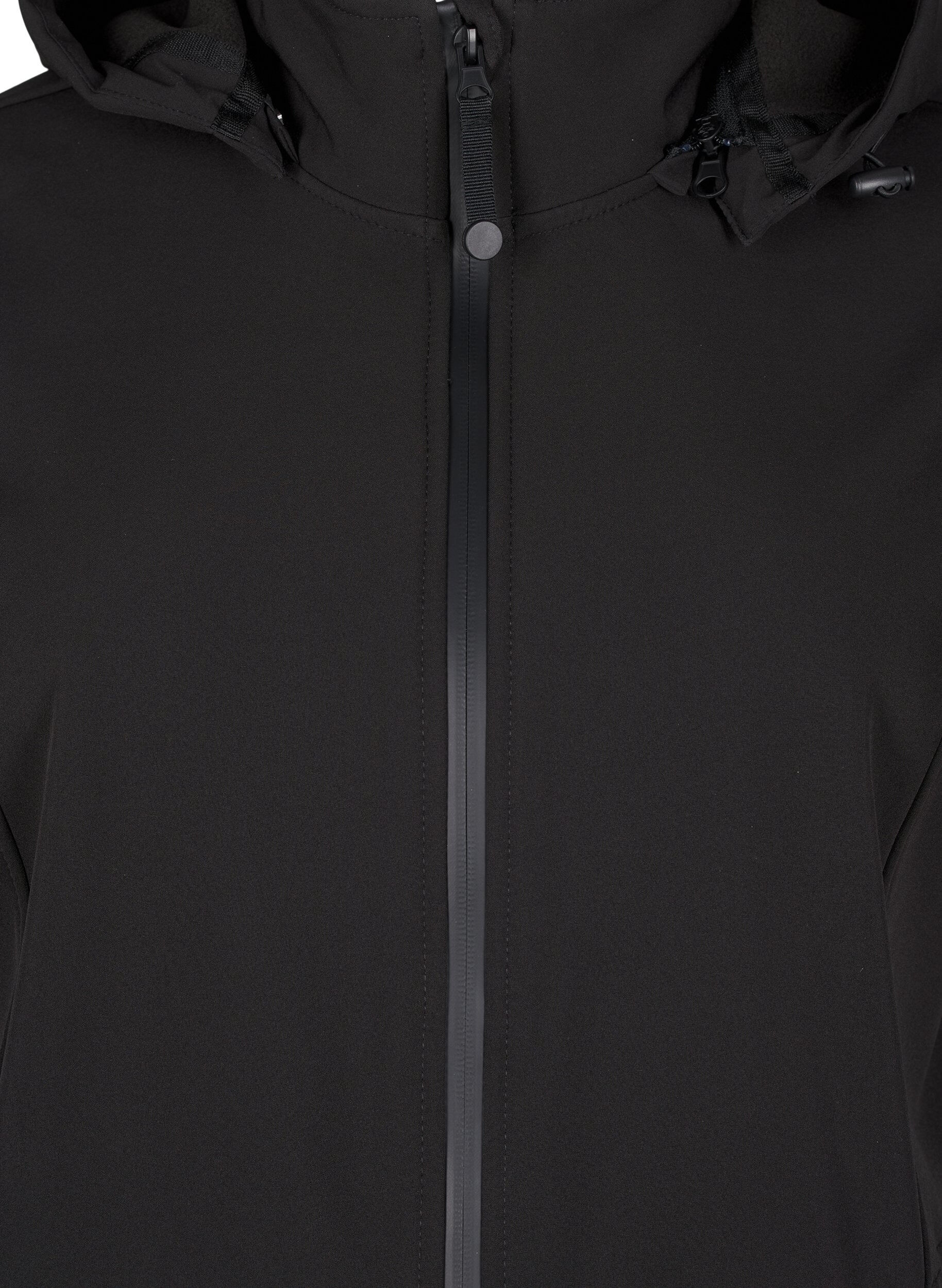 ZizziSoftshell jas met afneembare capuchon, Zwart, Packshot image number 2