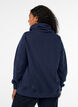 Sweatshirt met hoge kraag en zakken, Blauw, Model image number 2