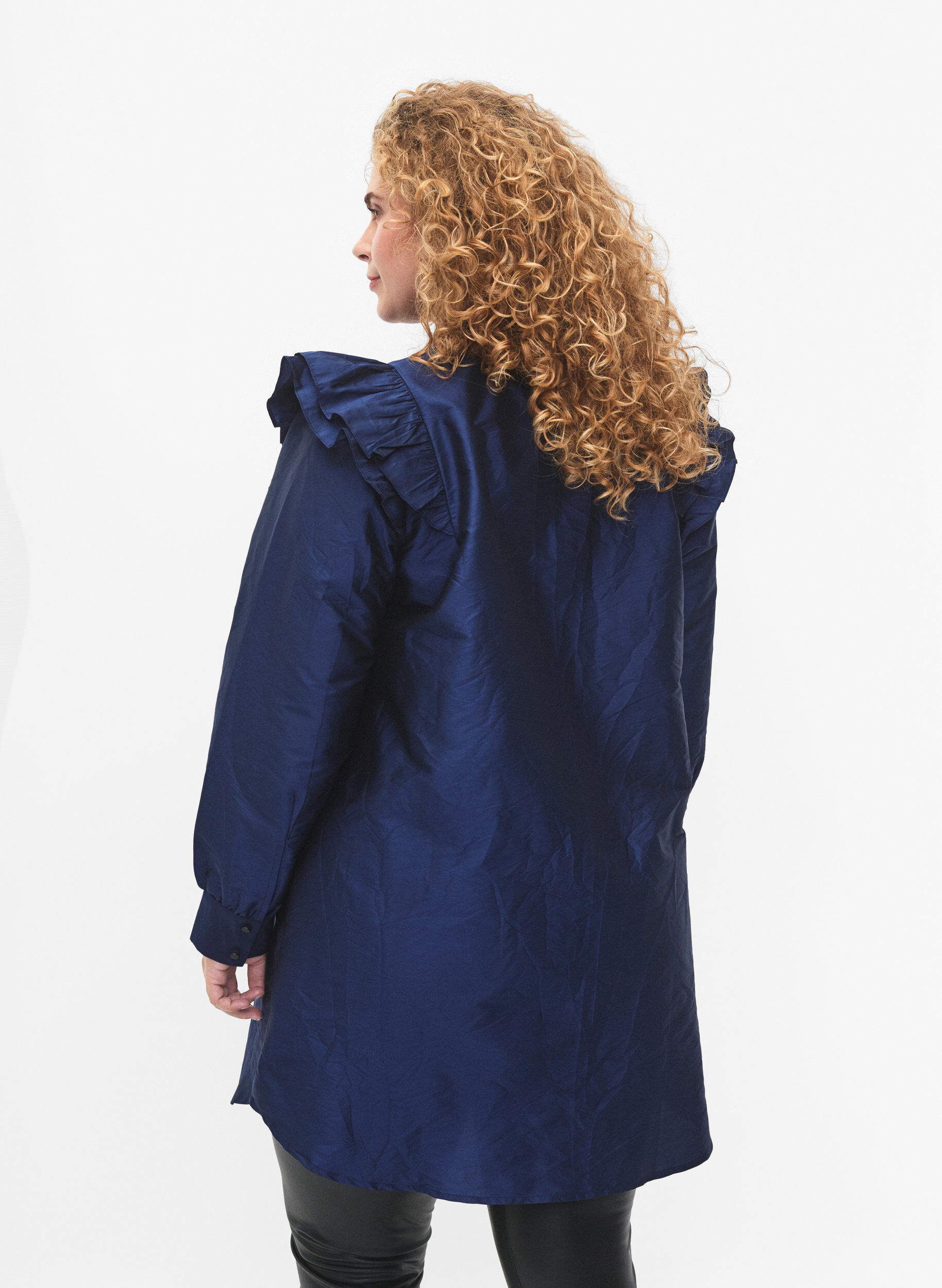 ZizziEffen overhemd met lintdetail, Titan, Model image number 1