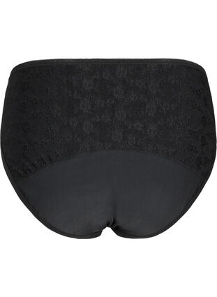 Culottes menstruelles avec dentelle, Black/lace, Packshot image number 1