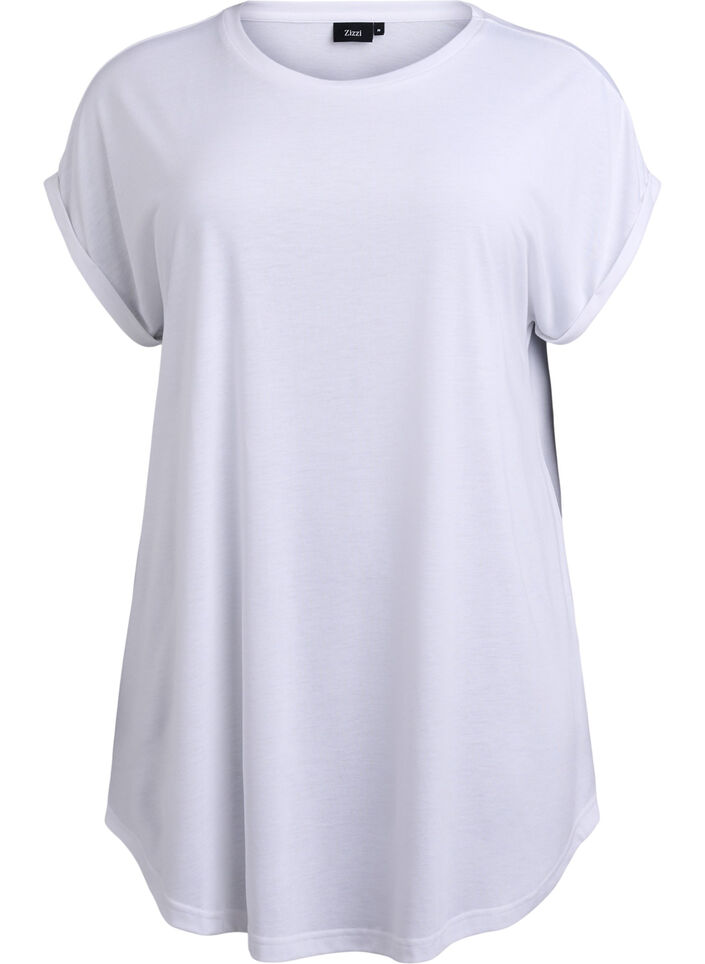 Nachtjapon met korte mouwen en tekstopdruk, , Packshot image number 0